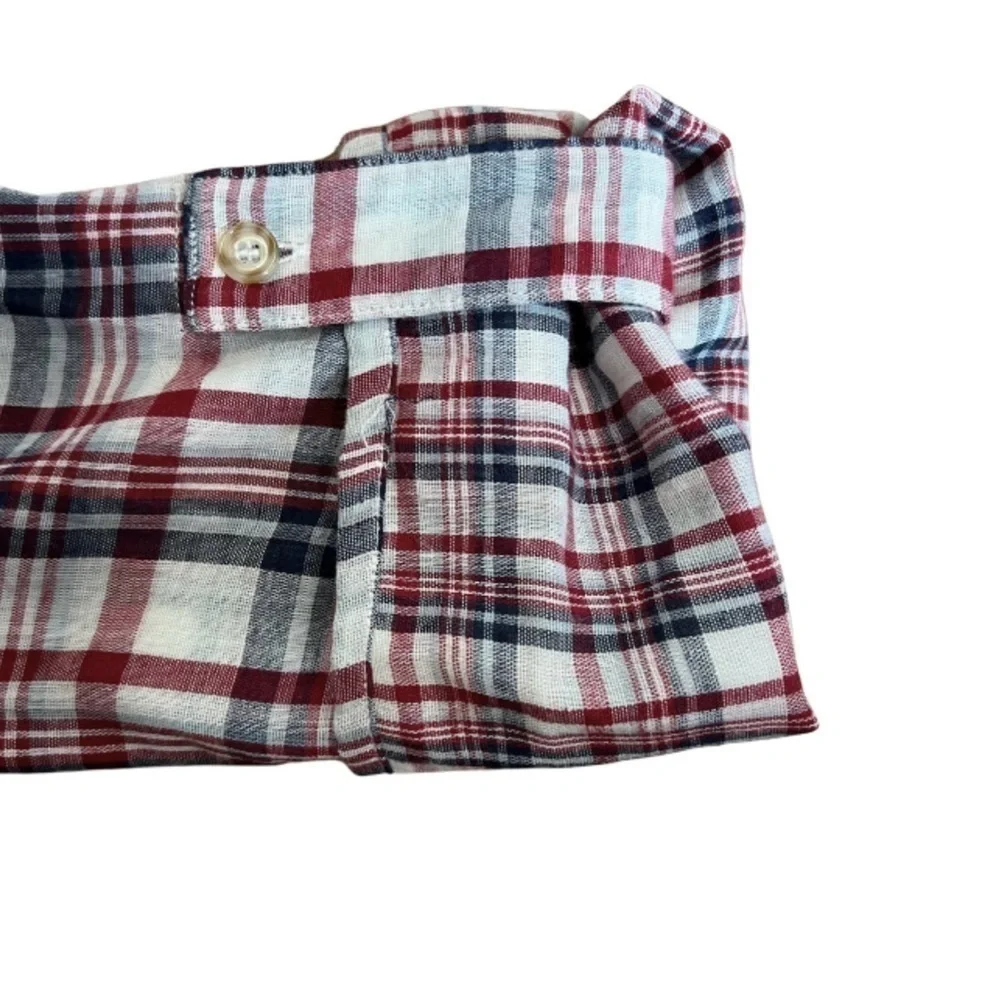 The NINES 100% Cotton Plaid Midi Dress Size S Women